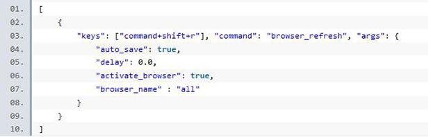 configurazione refresh browser sublime text